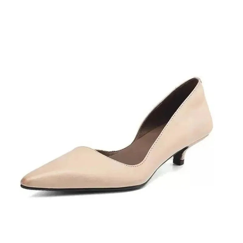 Women's Pointed Toe Stiletto Heels Fashion Versatile Sexy Light Mouth Side Air Heel Single Shoes
