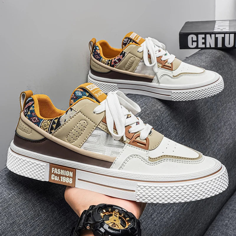 2026 Spring New Men's Casual Low-Top Trendy Canvas Shoes Versatile Breathable Skate Shoes for Daily Wear Suitable for Outdoor Activities