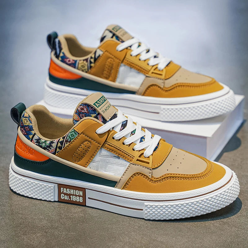 2026 Spring New Men's Casual Low-Top Trendy Canvas Shoes Versatile Breathable Skate Shoes for Daily Wear Suitable for Outdoor Activities