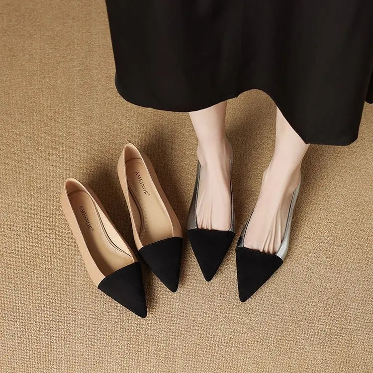 French ladies' high-heeled shoes fashion temperament shallow mouth elegant office women's shoes women's high heels