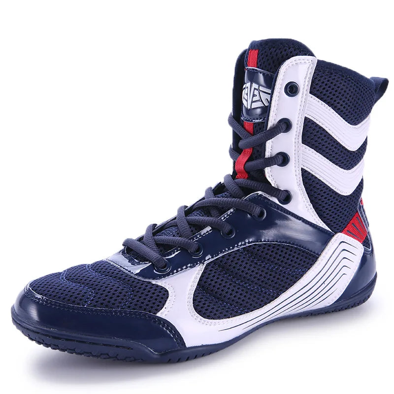 MINGSIBO High Top Pro Unisex Boxing Boots Super Breathable Non-Slip Fighting Wrestling Shoes Ankle Guard Squat Sport Shoes