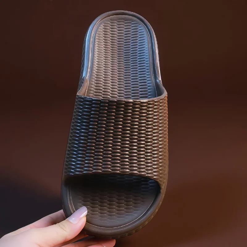 New Textured Weave Platform Slides Women's Thick Sole Wedge Slippers Comfy Open Toe Non Slip Beach Shoes Summer Outdoor Sliper