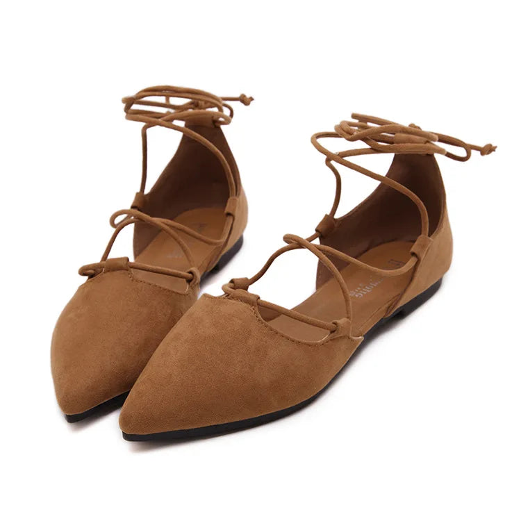 New Womens Shoes Fashion Pointed Tip Roman Sandals Exquisite Lace Hollow Out Casual Shoes for Woman Designer Shoes