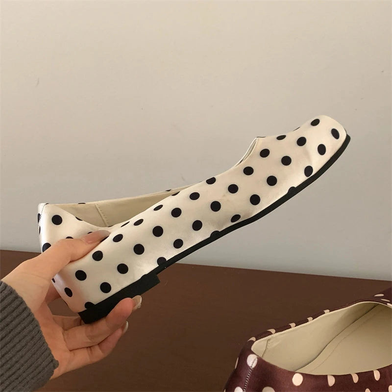 Inside Heightened Four Seasons Single Shoes Women's Square Toe Shallow Mouth Slip-on Soft Sole Comfortable Low Heel Shoes