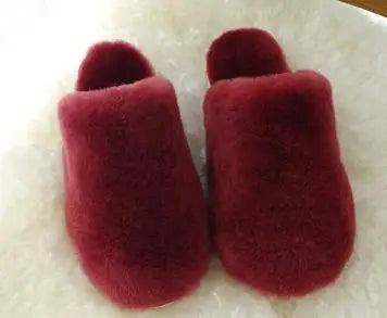 100% Real Wool Natural Fur Home Slippers Indoor Winter Slippers Fur Slippers Lady Home Shoes Women Casual Keep Warm House Shoes