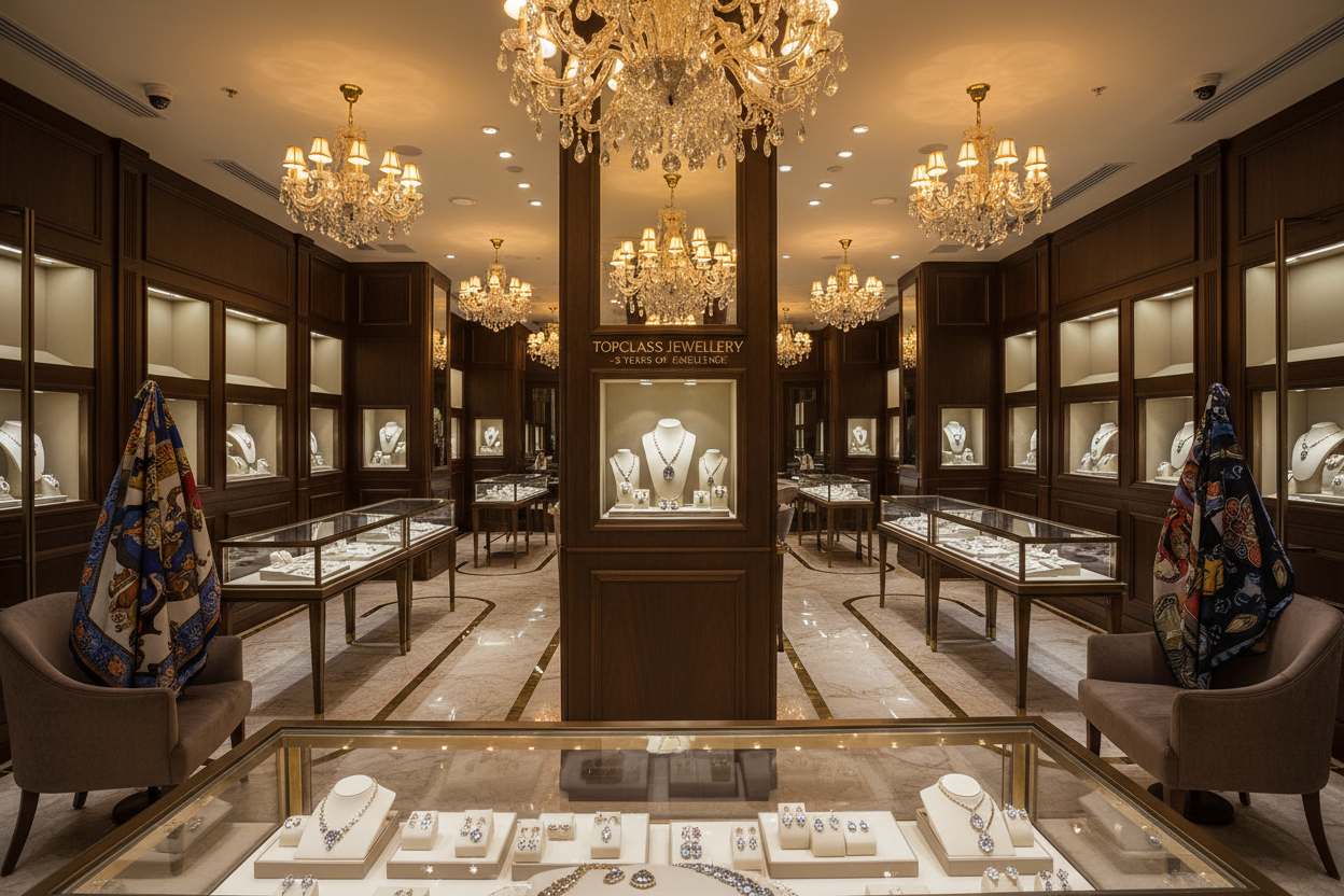 Toclass jewllery is an exautic and long lasting brand with different necklace, earrings and diamond set of jewellery also sell designer scaffs for over 25 years design a jewellery store full of designer collections